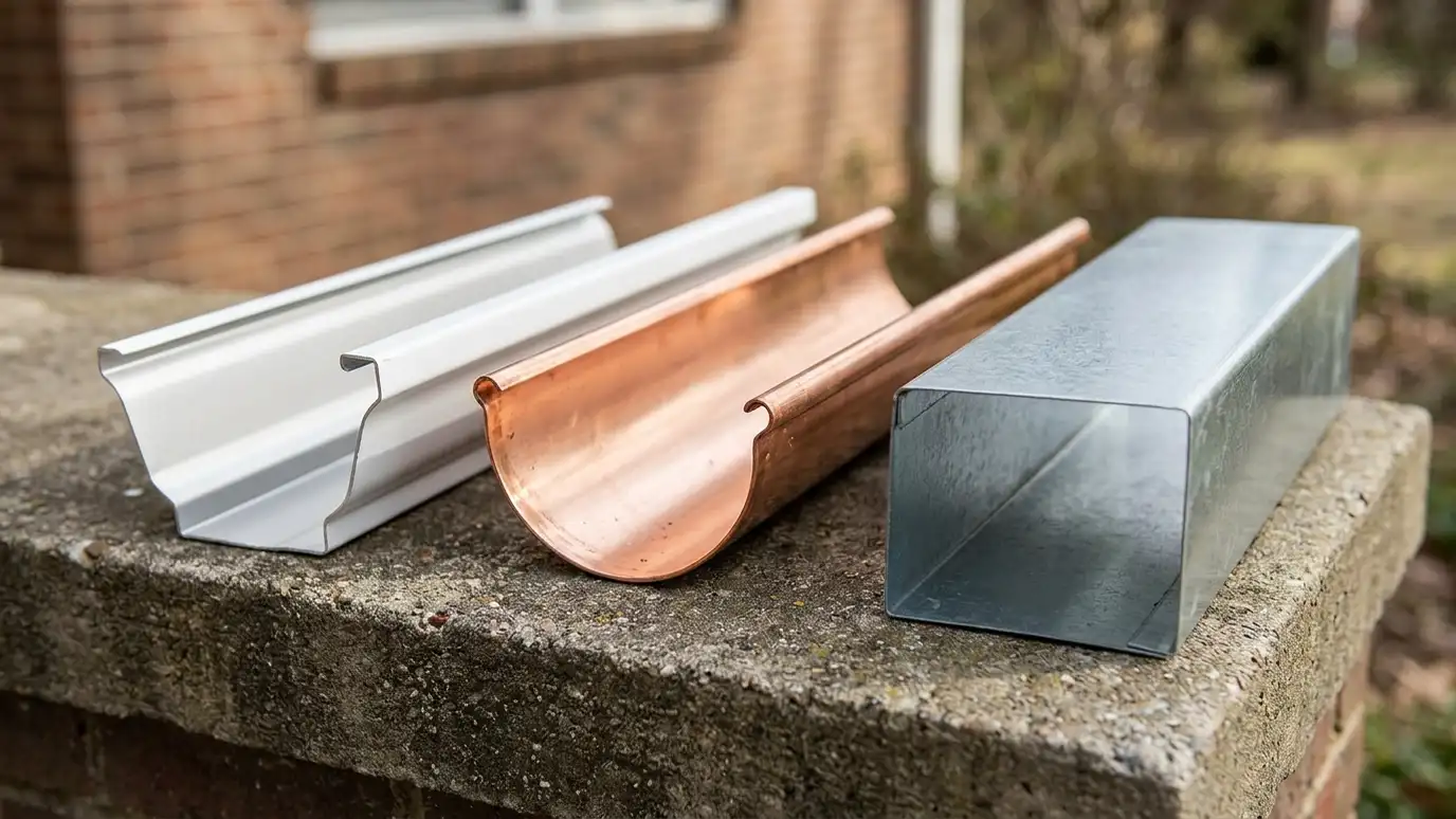 Gutter Types and Materials Compared explained for Nashville and Middle Tennessee